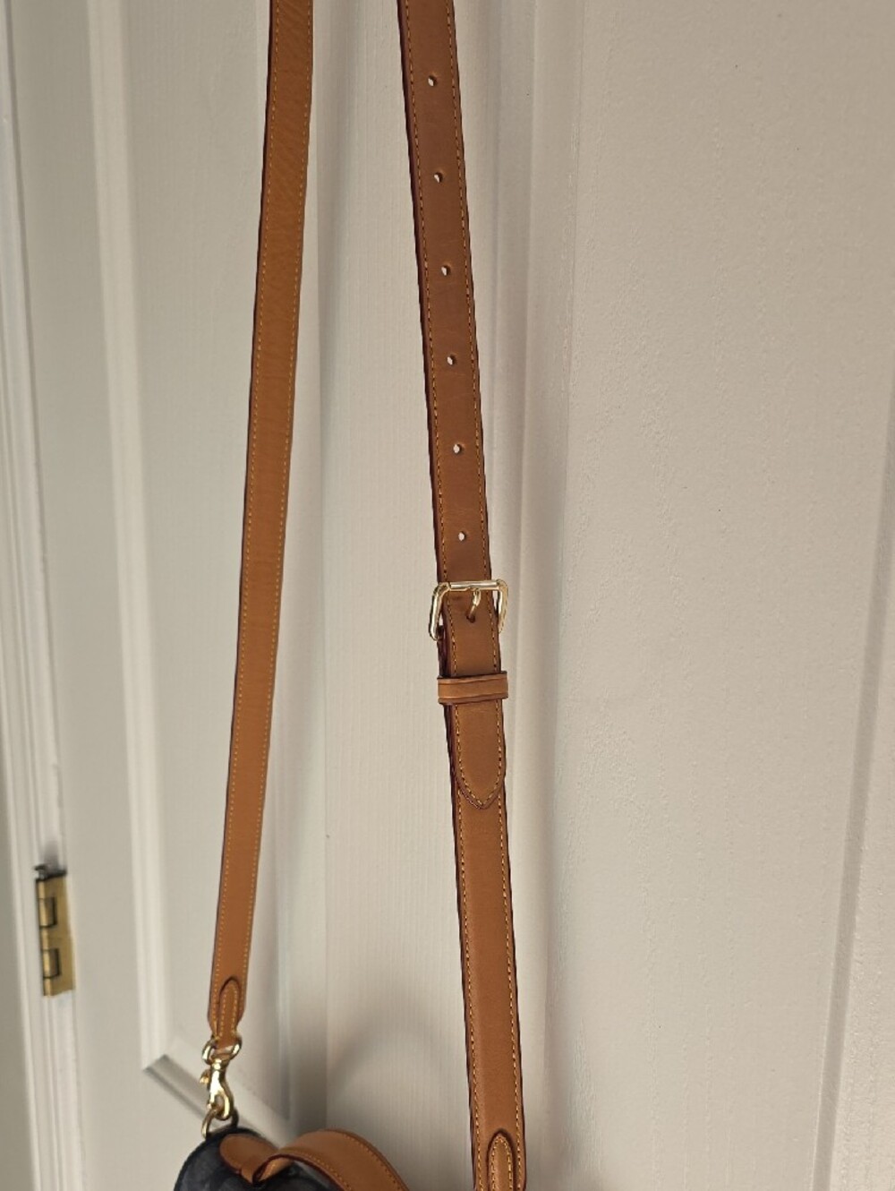 Coach Denim Signature Canvas Satchel with Tan Trim - Picture 7 of 11